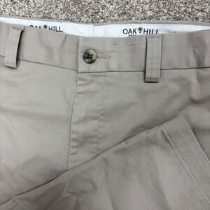 Oak Hill Premium Pants Men 44x26 Khaki Tan Flat Front Straight Leg Chino Trouser